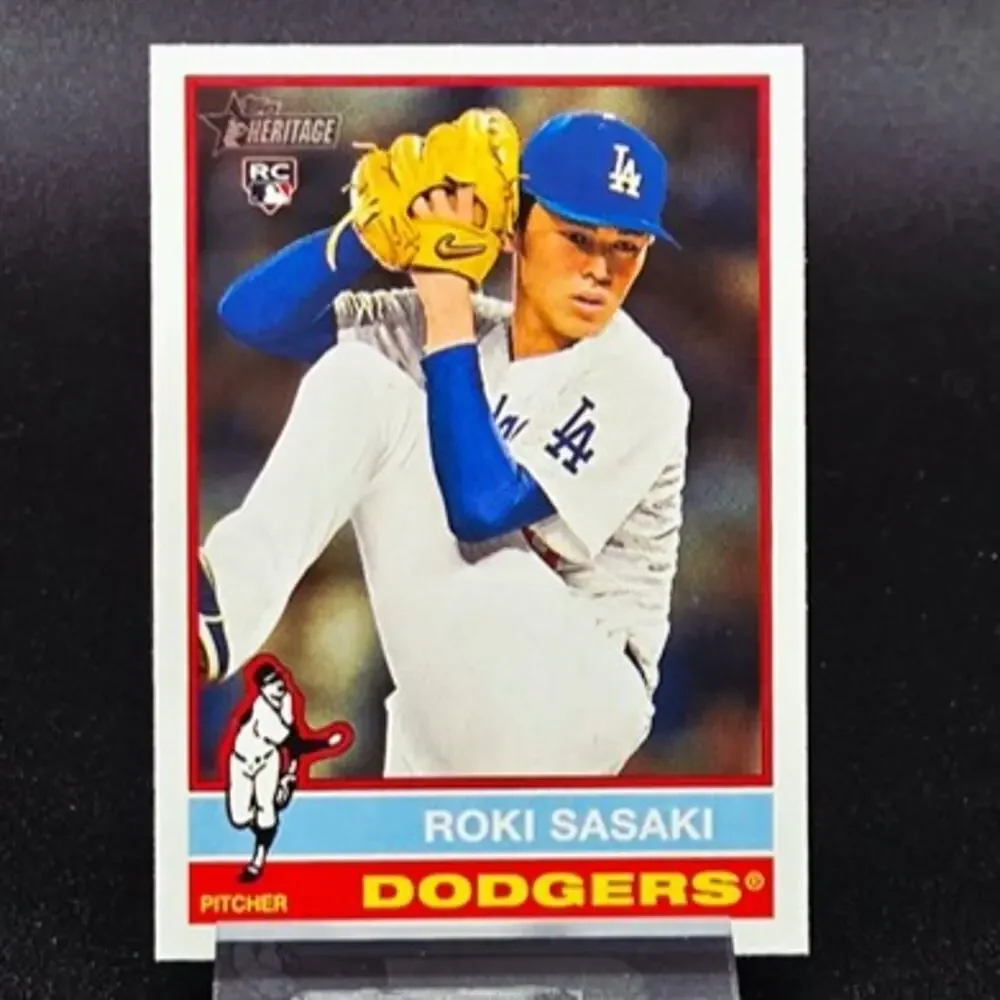 Roki Sasaki Topps Black Gold Heritage RC Los Angeles Dodgers Star - Picture 2 of 5